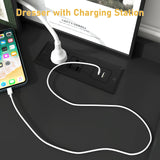 Modern 9-Drawer Wooden Dresser With LED Light