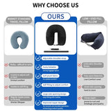 Travel Neck Pillow With Velvet Cover And Storage Bag - Omega Lifestyles