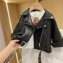 Children’s Autumn Thin Cotton Polyester PU Leather Jacket - Omega Lifestyles