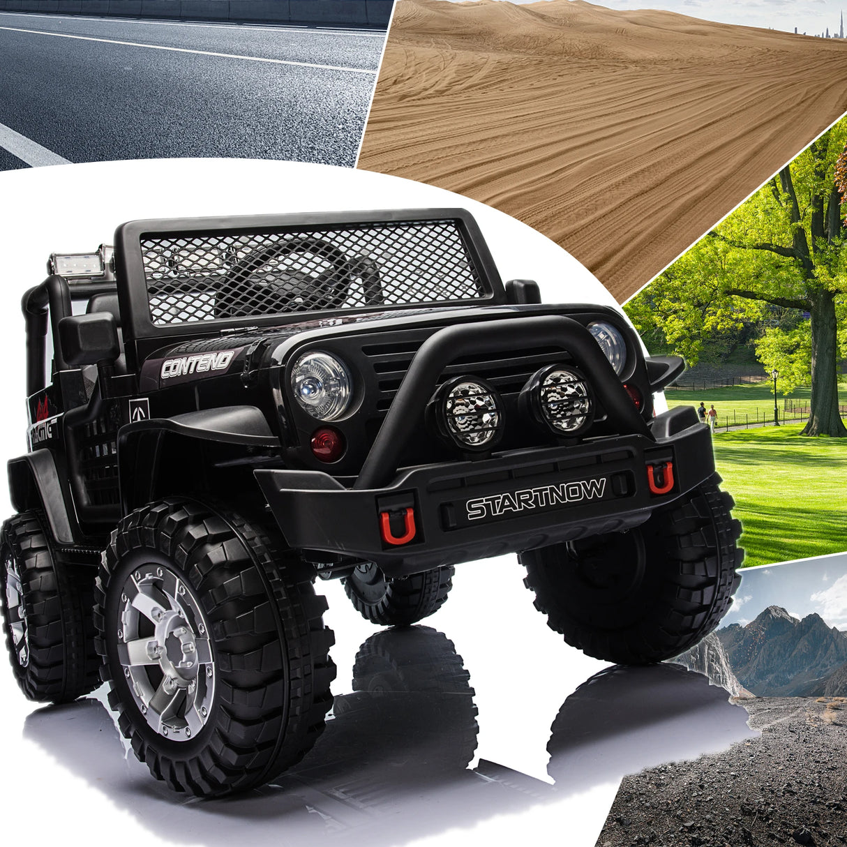 12V Electric 2-Seater Kids Ride On Truck Car With Remote