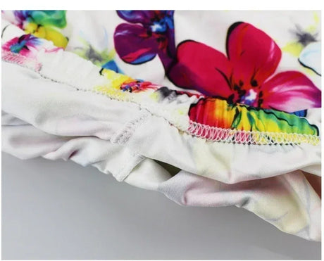 Girls Cotton Polyester Printed Calf-Length Slim Leggings - Omega Lifestyles