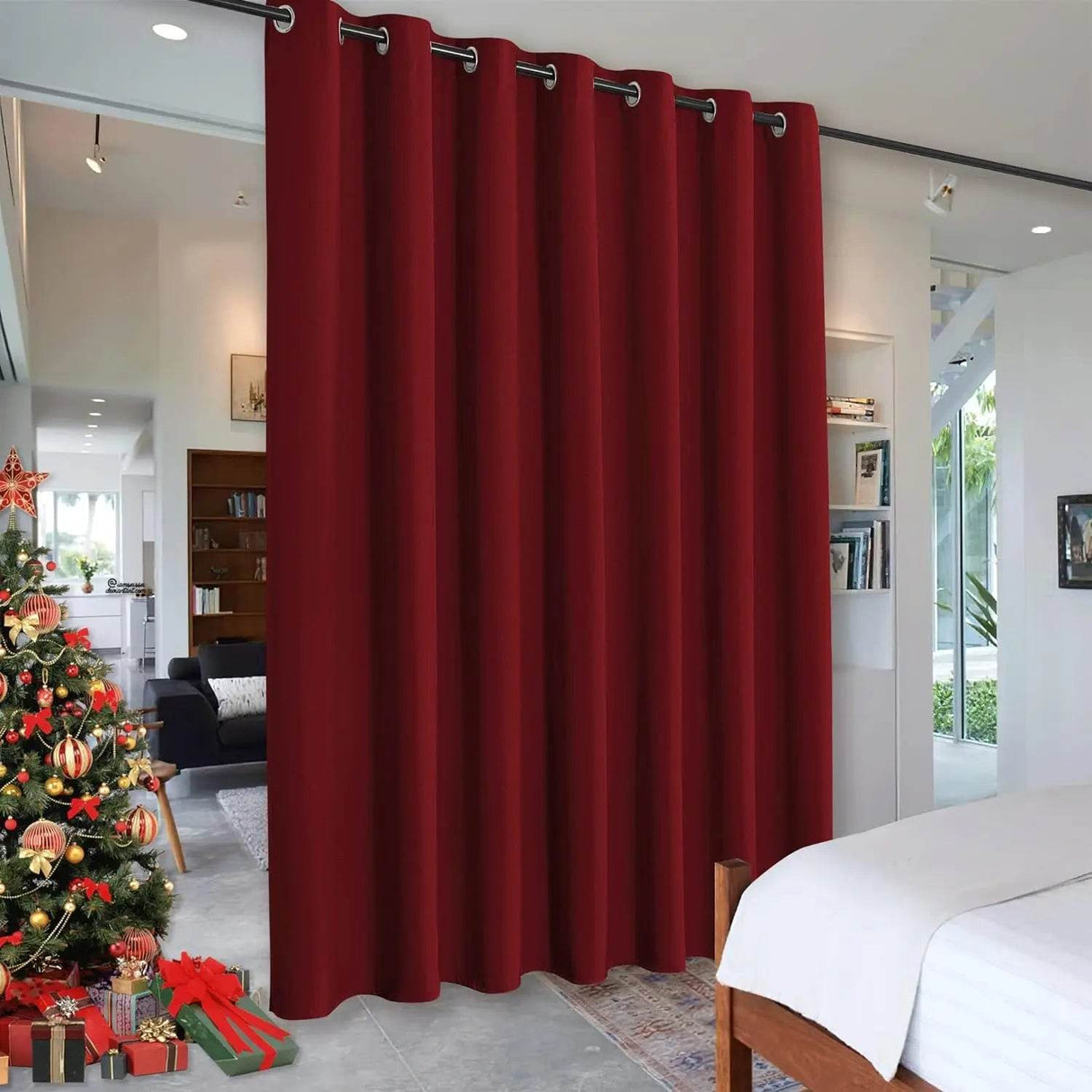 Noise Reduction Grommet Top Room Divider Curtain