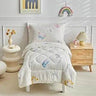White Star Toddler Bedding Set,4 Pieces Reversible Toddler Comforter Set,Ultra Soft Crib Bed Set for Girls and Boys,Including C - Omega Lifestyles