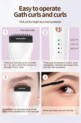 Electric Heated Eyelash Curler 3-Speed Temperature Control - Omega Lifestyles