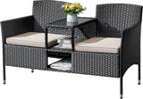 Outdoor Furniture Patio Loveseat Wicker Bench - Omega Lifestyles