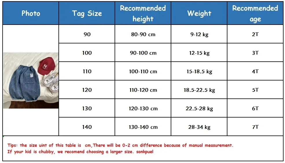 Children's Casual Loose Fit Cotton Denim Jeans - Omega Lifestyles