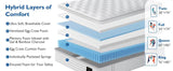 Medium Hybrid Gel Memory Foam Pocket Spring Mattress - Sleep Galleria