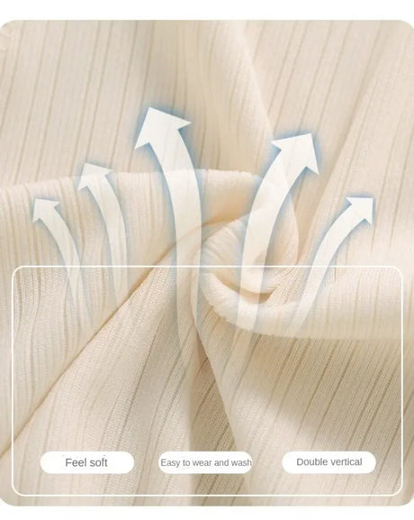 Girls Summer Ribbed Knit Flared Casual Pants - Omega Lifestyles