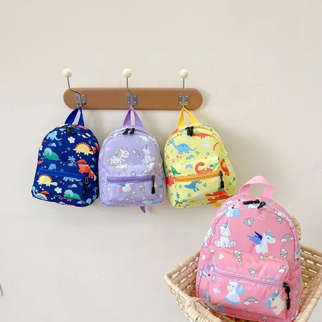 Kids Waterproof Dinosaur Unicorn Pattern Nylon Backpack - Omega Lifestyles