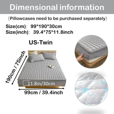 Waterproof Soft Plaid Mattress Protector Set - Omega Lifestyles