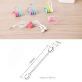 Set of 6 Silicone Reusable Cable Twist Ties Organizer