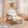 Mid-Century Linen Upholstered Accent Chair - Omega Lifestyles