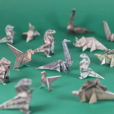 50-Piece DIY Origami Paper Cat Dog Dinosaur Set - Omega Lifestyles