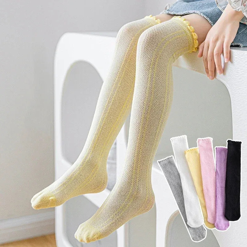 Children’s Breathable Knit Cotton Knee High Socks - Omega Lifestyles