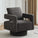 Boucle Upholstered Swivel Accent Chair With Pillow - Omega Lifestyles
