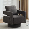 Boucle Upholstered Swivel Accent Chair With Pillow - Omega Lifestyles