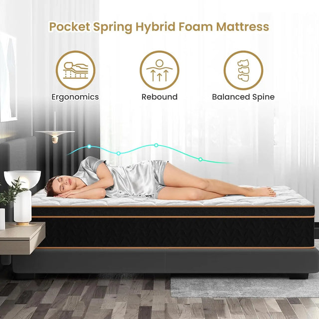 Medium 12-Inch Gel Memory Foam Hybrid Mattress