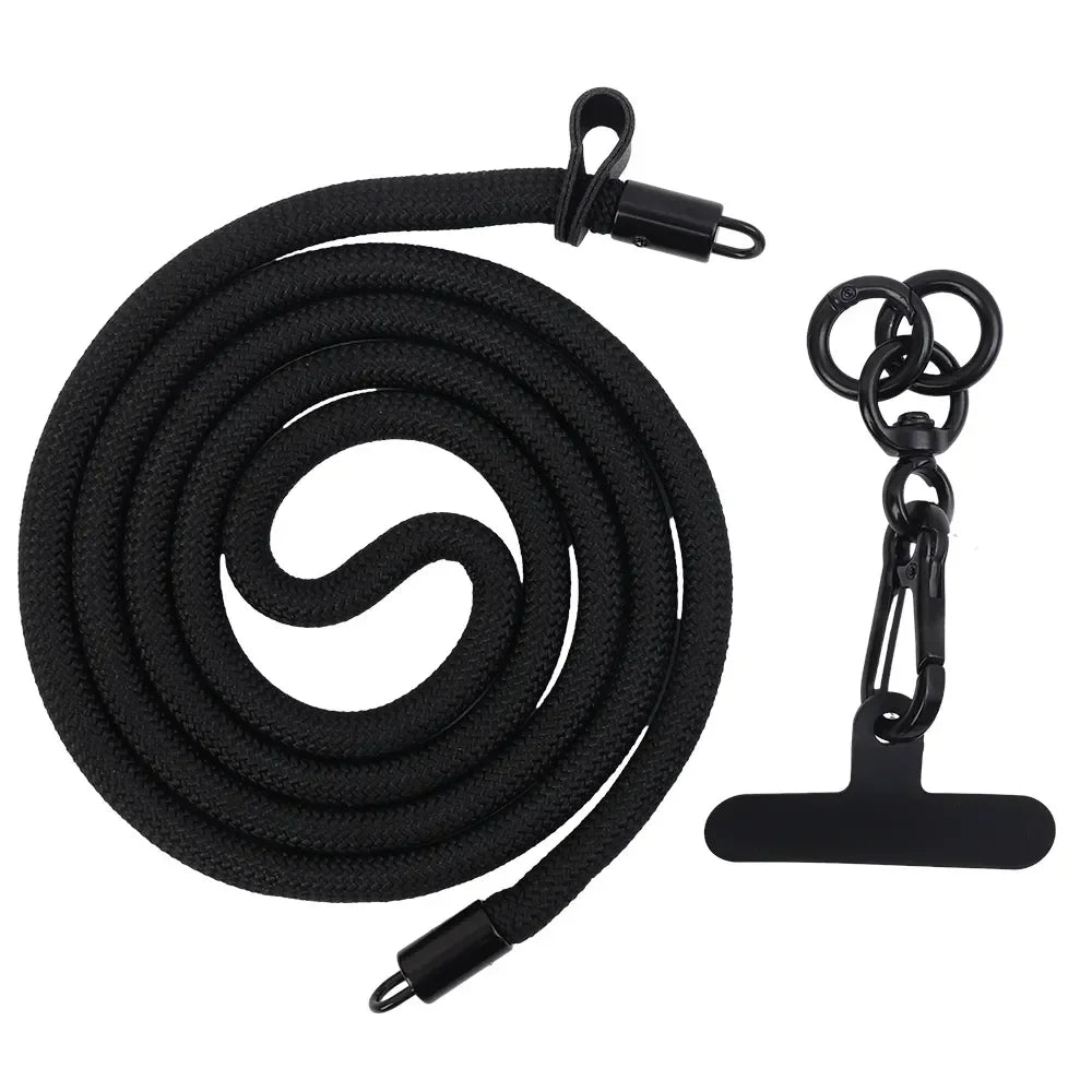 120cm Thick Adjustable Polyester Crossbody Phone Lanyard