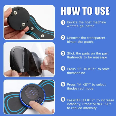 Mini Electric EMS Neck Massager With 8 Modes 19 Gears - Omega Lifestyles