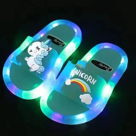 Children’s Lighted Cartoon Animal Print Kids Slippers - Omega Lifestyles