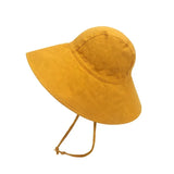 Cotton Linen Baby Kids Summer Sunhat With Wide Brim - Omega Lifestyles