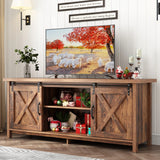 Farmhouse Sliding Barn Door Rustic TV Stand