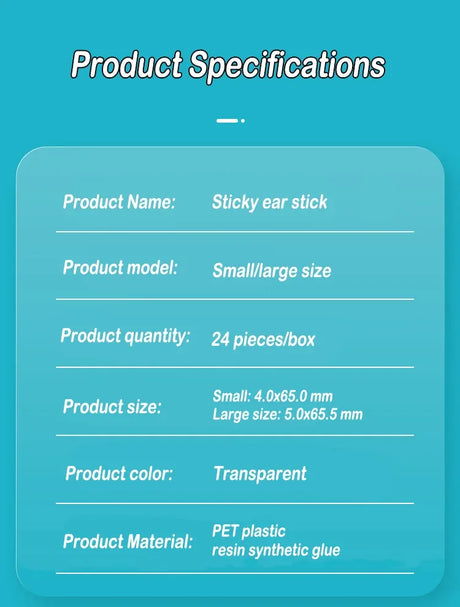 Pack Of 24 Soft Rubber Tip Sticky Ear Cleaning Cotton Swabs - Omega Lifestyles