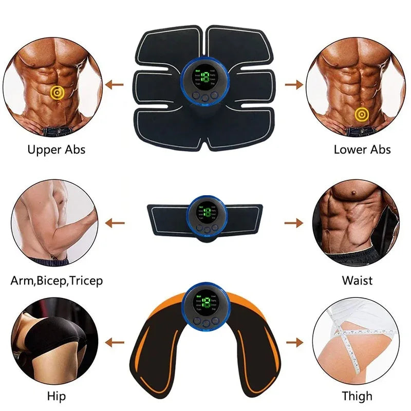 Electric Muscle Stimulator EMS Wireless Abdominal Trainer Massager - Omega Lifestyles