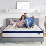 King Size Mattress 12 Inch King Mattresses in a Box Hybrid Spring Mattresses with Comfort Foam and Pocket Coils for Pressure Rel - Omega Lifestyles