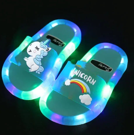 Children’s Lighted Cartoon Animal Print Kids Slippers - Omega Lifestyles