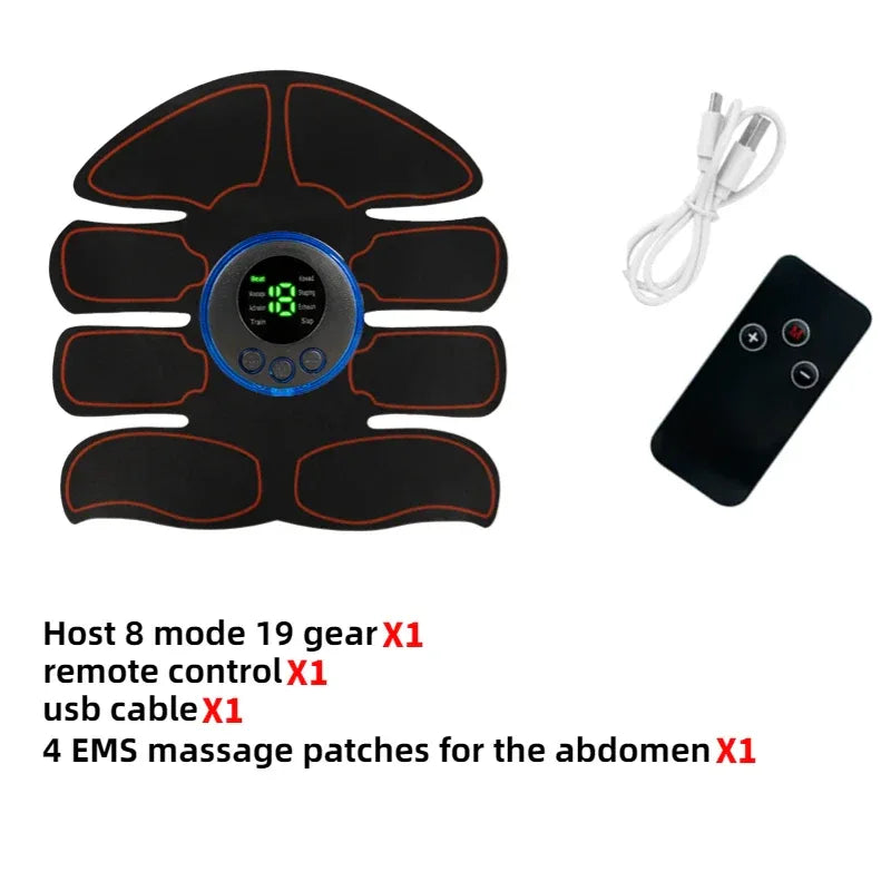 Electric Muscle Stimulator EMS Wireless Abdominal Trainer Massager - Omega Lifestyles