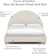 Boucle Upholstered Platform Bed Frame - Omega Lifestyles