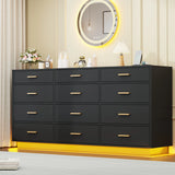 Modern 12-Drawer Dresser With Built-In Charging Station
