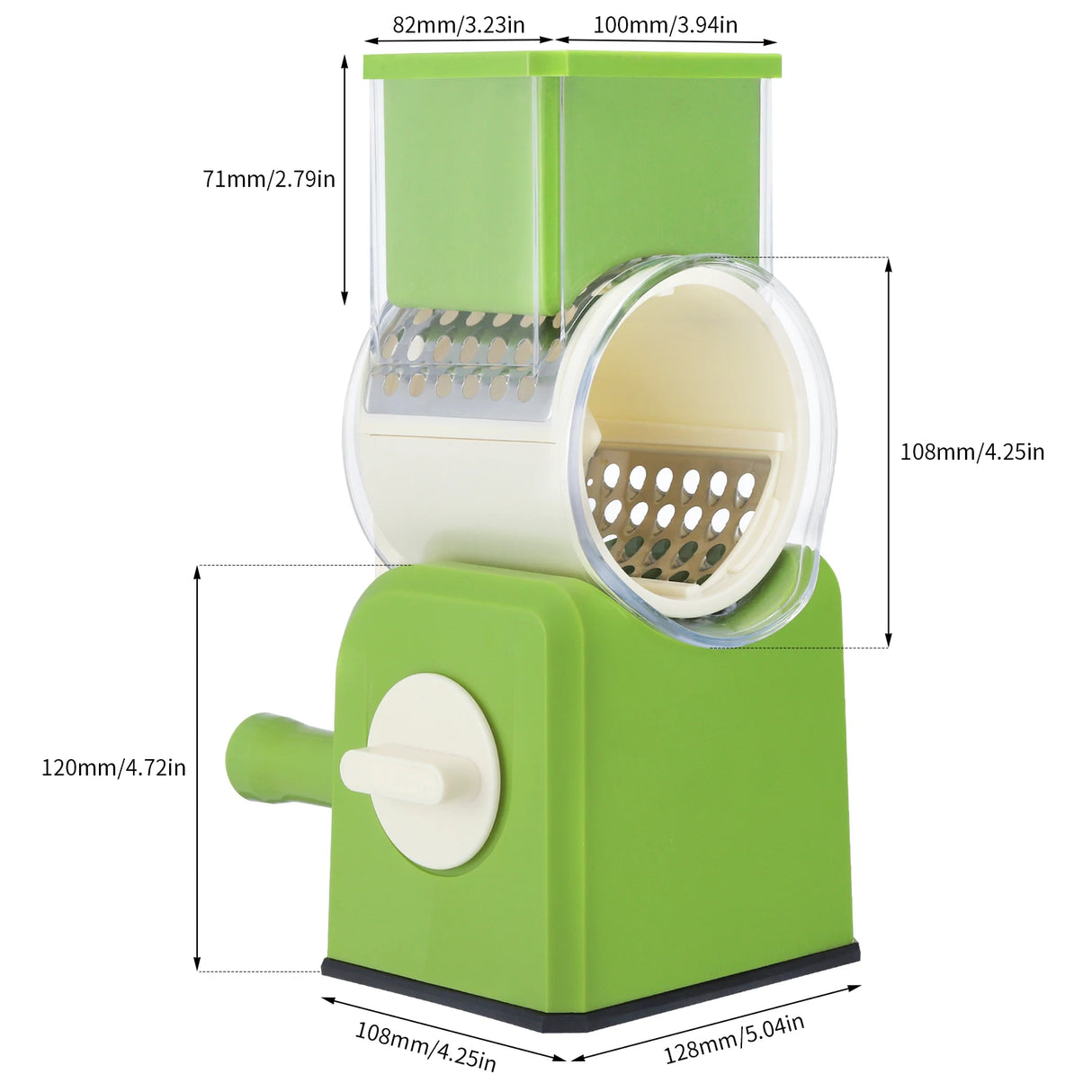 3-in-1 Rotary Cheese Grater Manual Vegetable Slicer