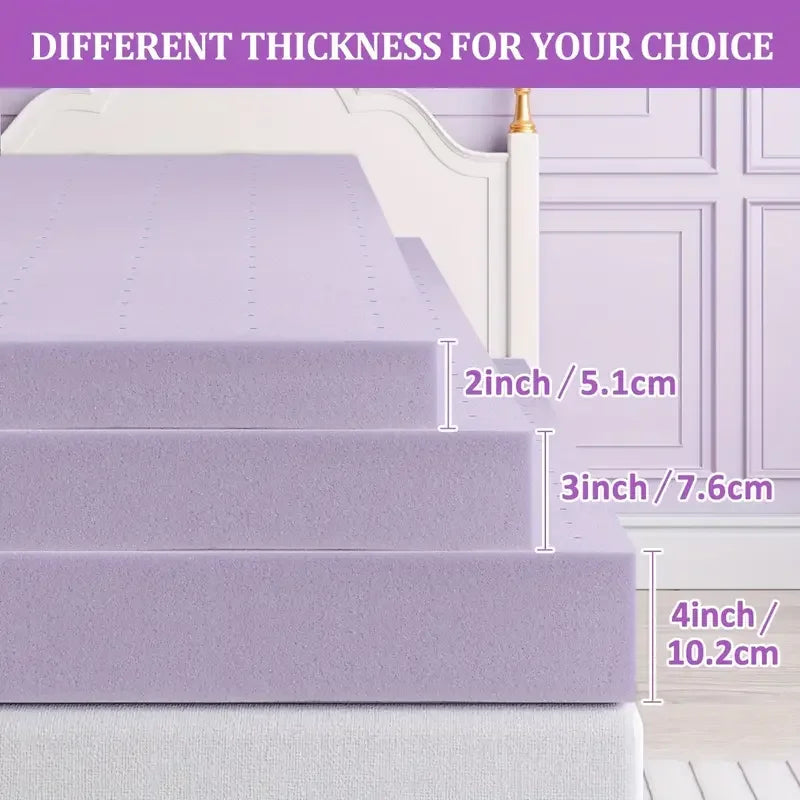 Firm 2-Inch High-Density Cooling Memory Foam Mattress Topper