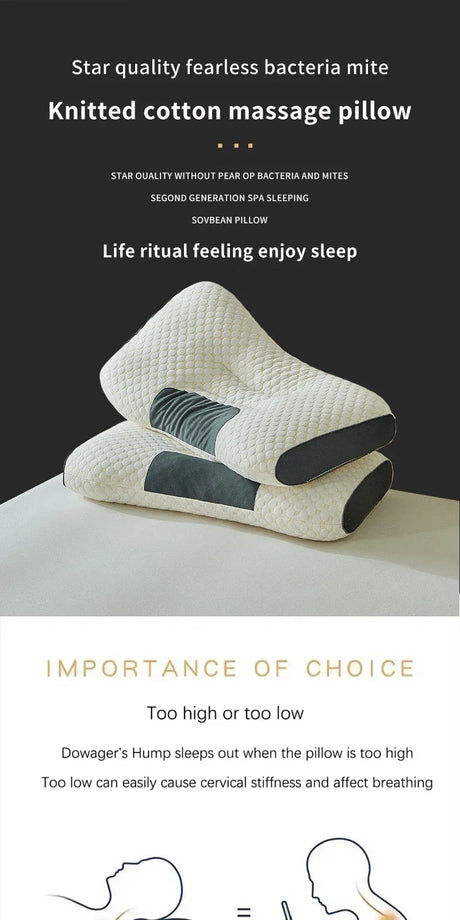 Orthopedic Cervical Memory Foam Rectangle Massage Pillow - Omega Lifestyles