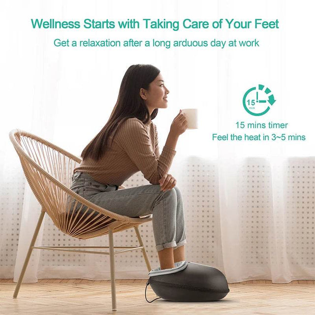 Shiatsu Heated Electric Foot Massager With Rollers - Omega Lifestyles