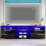 Modern High Gloss LED TV Stand With Storage Cabinet