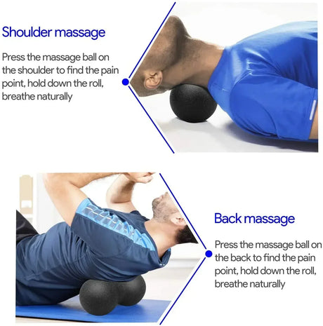 EPP Double Lacrosse Massage Ball For Deep Tissue Pain - Omega Lifestyles