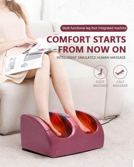 Electric Heated Foot And Leg Kneading Massage Device - Omega Lifestyles