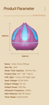 Ultrasonic Remote Control Oil Diffuser With LED Nightlight - Omega Lifestyles