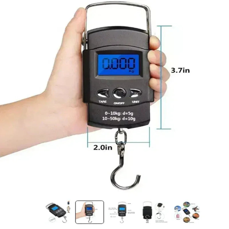 Portable Digital Hanging Scale With 50kg Capacity - Omega Lifestyles
