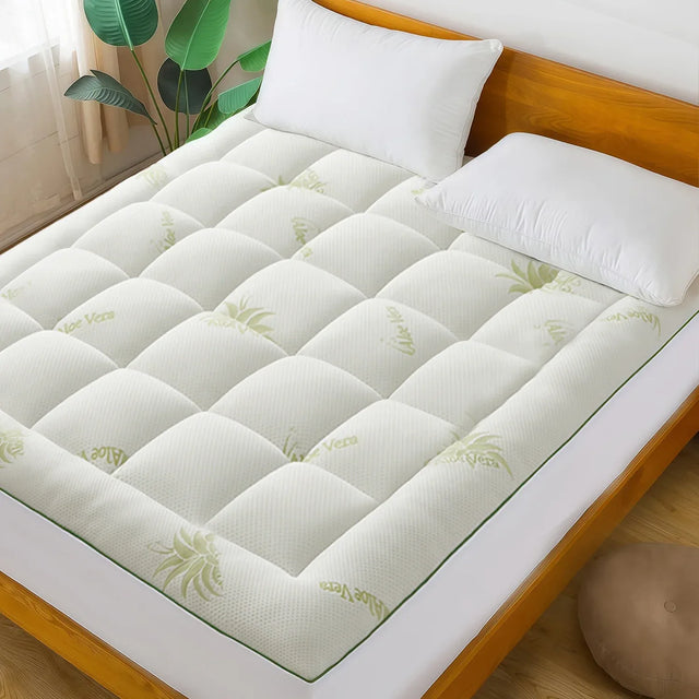Ultra Soft Bamboo Quilted Mattress Topper Twin-39x75inch - Omega Lifestyles