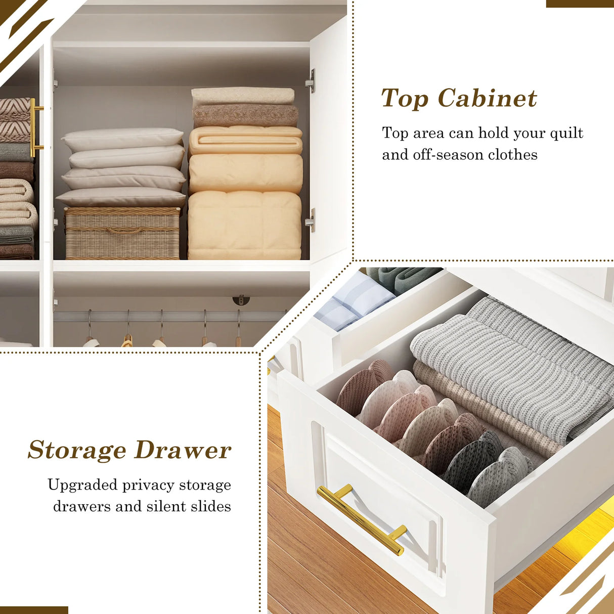 Modern 3-Door Engineered Wood Wardrobe With LED Lights