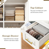 Modern 3-Door Engineered Wood Wardrobe With LED Lights