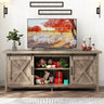 Farmhouse Sliding Barn Door Rustic TV Stand
