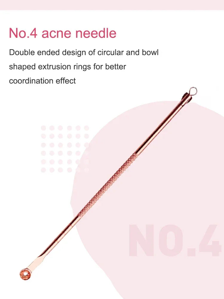 4-Piece Stainless Steel Acne Needle Tool Set - Omega Lifestyles