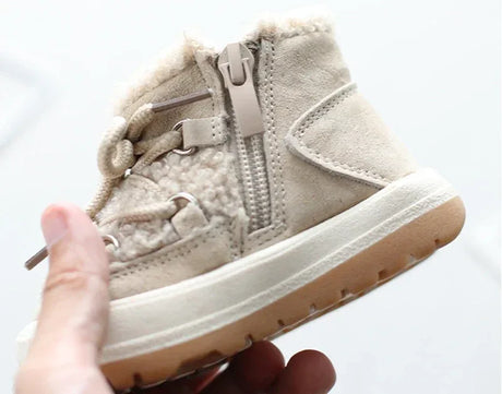 Winter Plush Ankle Baby Snow Boots With Rubber Sole - Omega Lifestyles