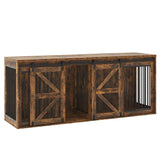 Farmhouse Wooden Large Dog Crate TV Stand Furniture