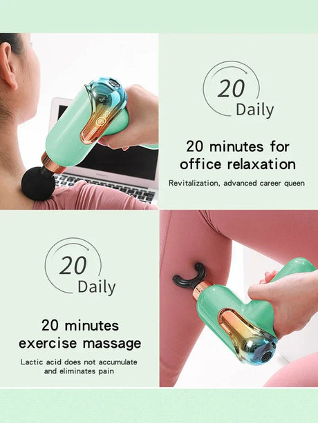 LCD Intelligent Frequency Control Mini Portable USB Massage Gun - Omega Lifestyles